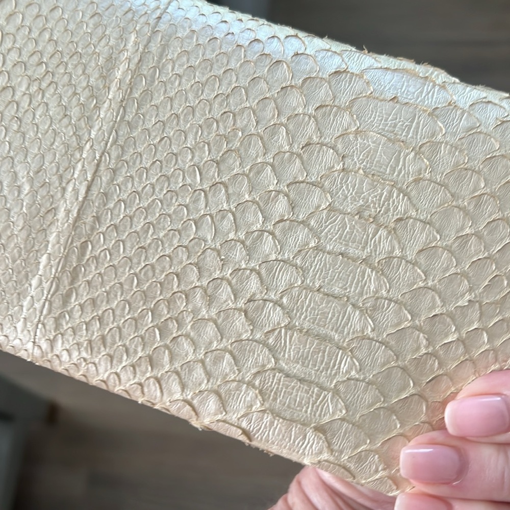 Kara Ross skin Clutch with Gold Hardware - Picture 12 of 14